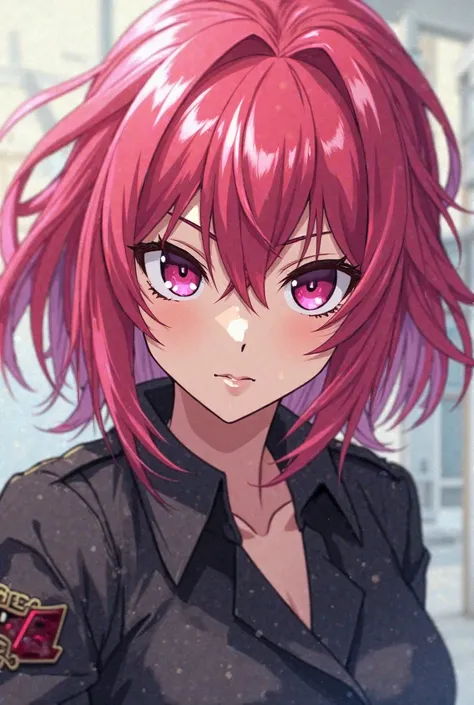 A pink-haired girl Manjirō Sano from Tokyo Revengers with the same anime style 