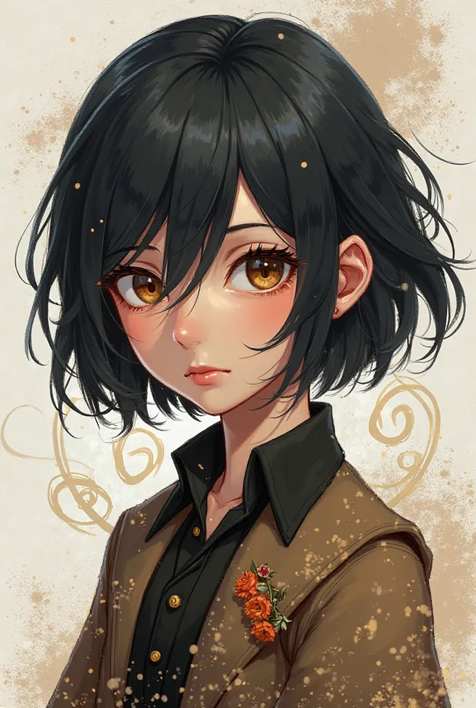 an RPG character, unarmored with short hair, black hair, Does art have to be a drawing, and not realistic art, The image must be from the bust up only