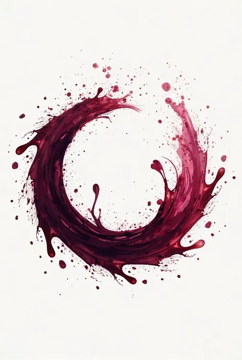 Round wine splatter logo 