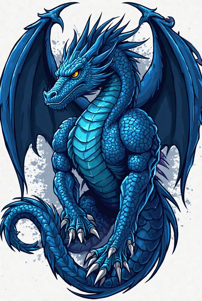 Create a blue dragon logo with the name gymdragon