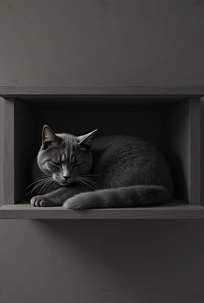 Black and white cat sleeps in an open drawer.