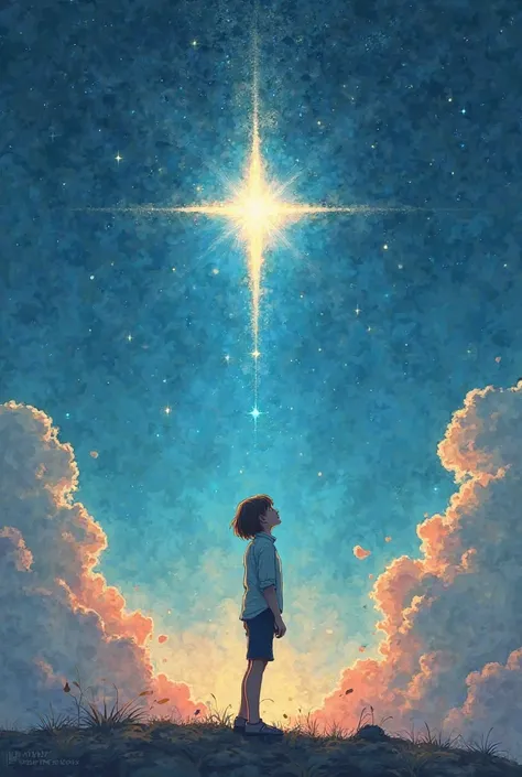 Dream big"*: An illustration of a person looking up to the sky with a bright star and the phrase "Dream big".