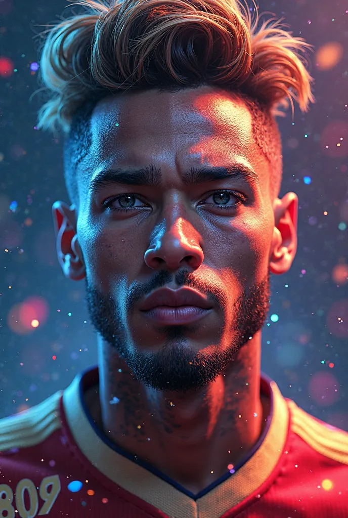 Chat make an image of a cryptocurrency formed by the face of Neymar Jr