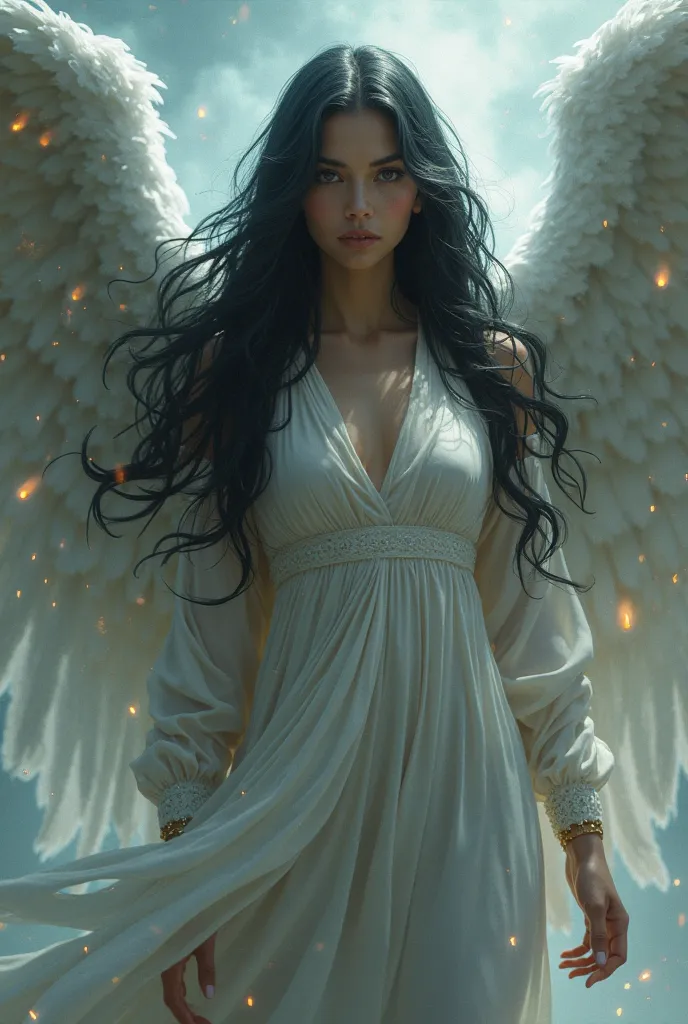 Angel with dark hair 