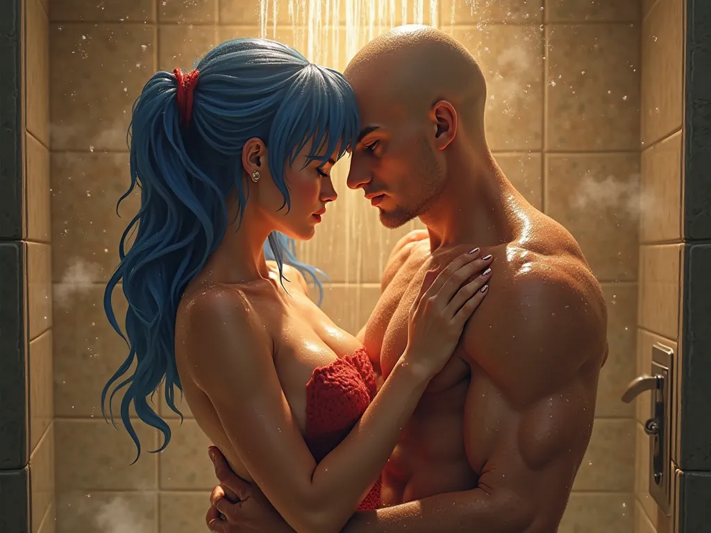 Vegeta in the shower with Bulma