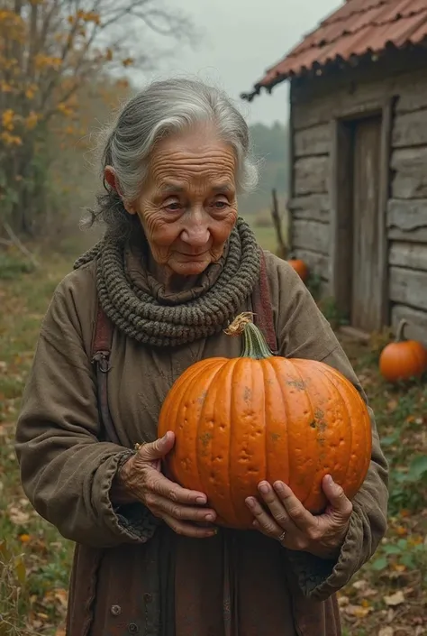 The story of the old woman and the pumpkin, a simple story