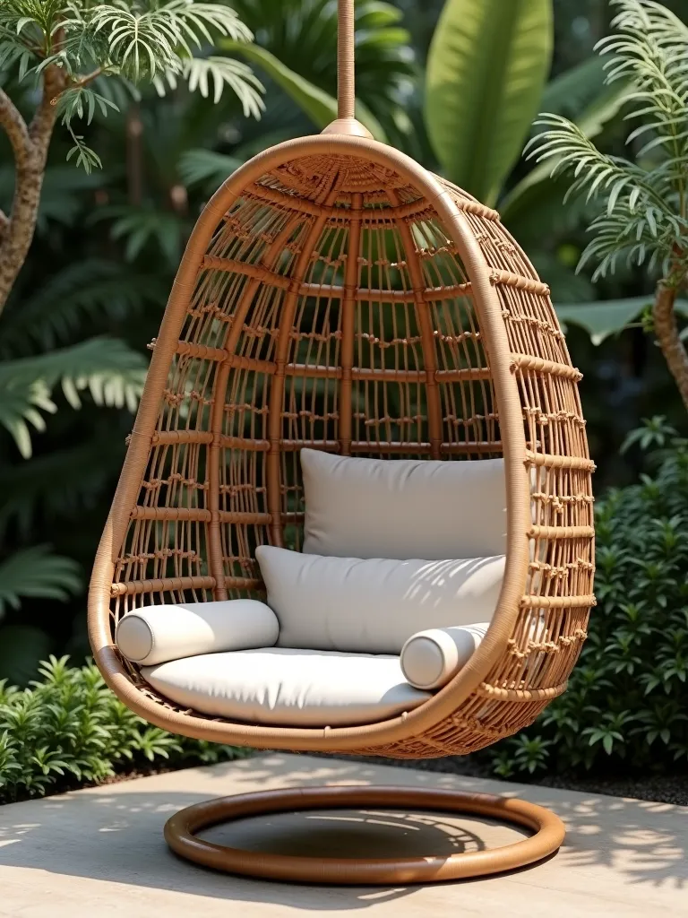 photo of  furniture product , relaxing , rattan swing