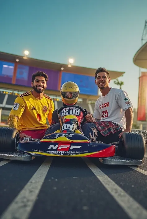 After years of dominating football, Neymar, Cristiano Ronaldo, and Messi decide to take their rivalry to a new stage: a go-kart race! On a special track filled with sharp turns and thrilling straights, the three legends jump into their customized karts—eac...