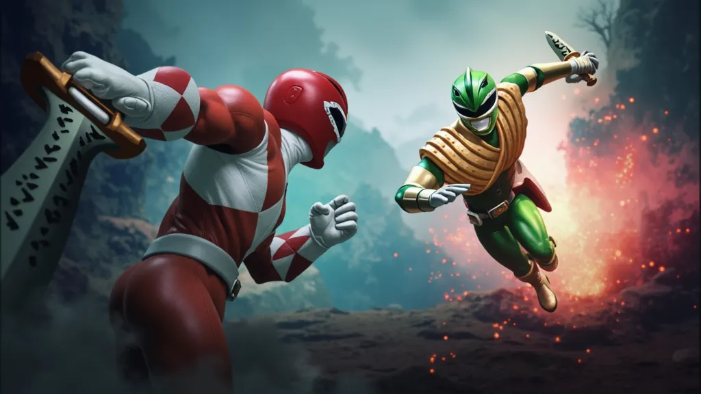 ranger vermelho jason vs ranger verde tommy