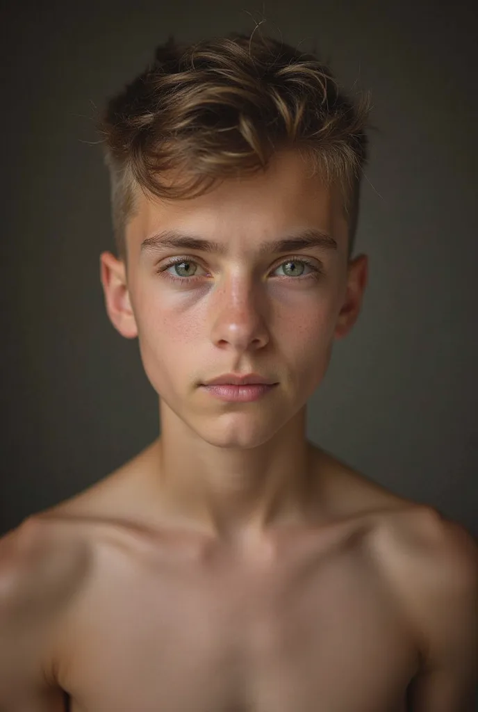 A naked 15-year-old boy