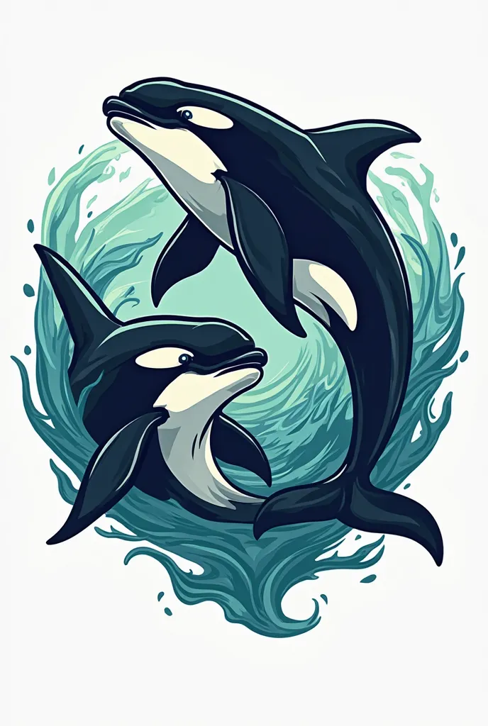 Gaint orcas logo for swimming team