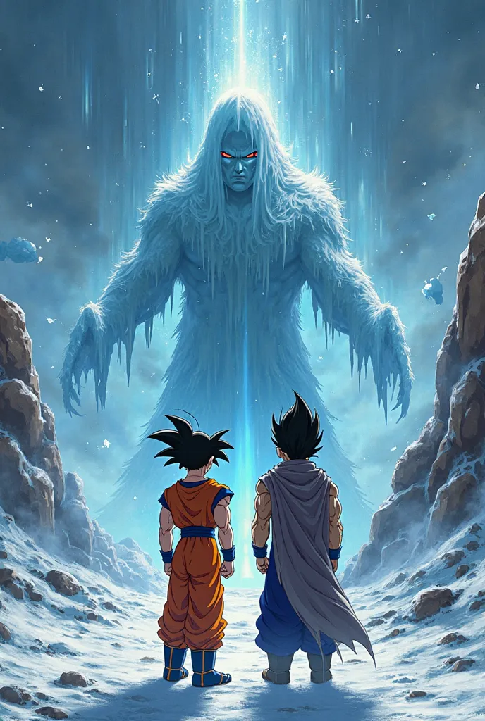 Freezer, In their normal form see how Goku and Vegeta, in his hood anime style shōnenobserving a small