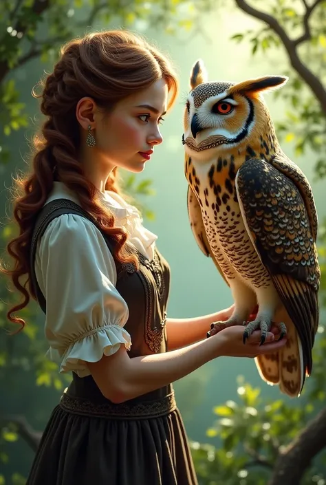 Emilia clork with an owl