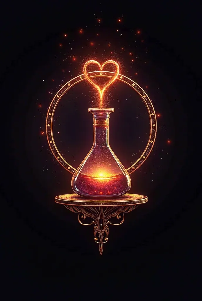 "Create an elegant and engaging logo for the name Alchemy of Conquest. The logo must have a mystical and sophisticated style, combining elements of alchemy and relationships. Use colors such as gold, red or purple to convey mystery and passion. The design ...