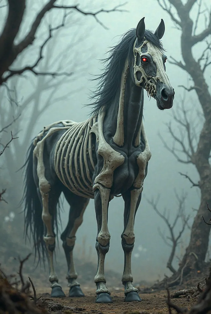 Create a Horse mixed with a skeleton in a different way 