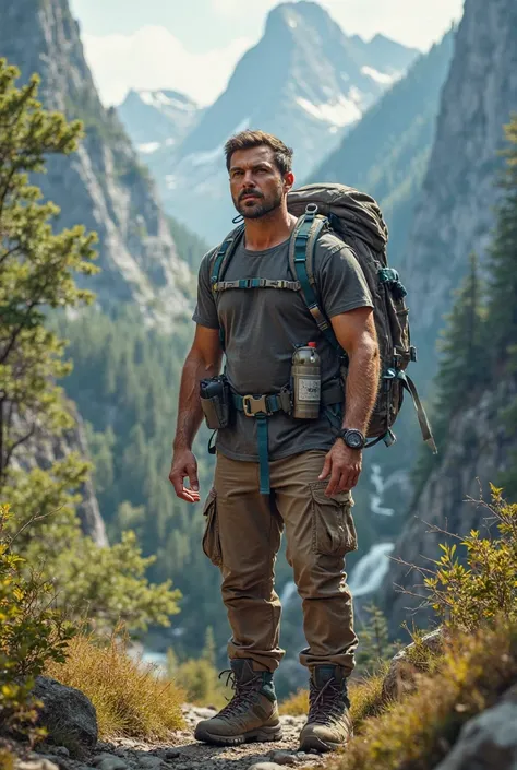 man in hiking clothes wearing watch