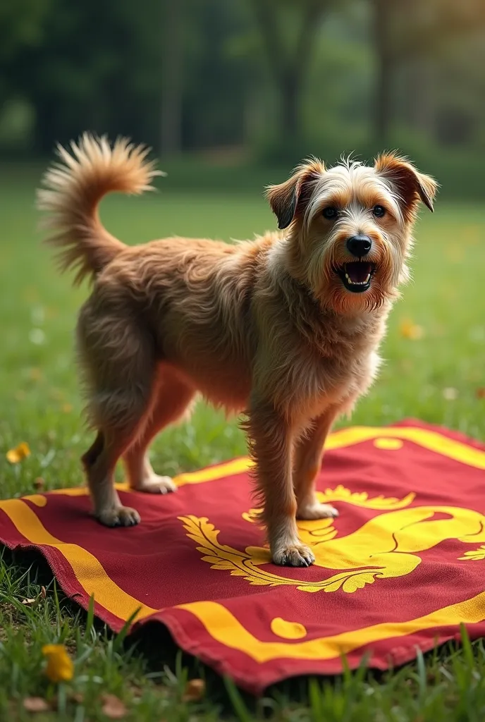 I need the dog to poop & pee on the flag sri lanka flag