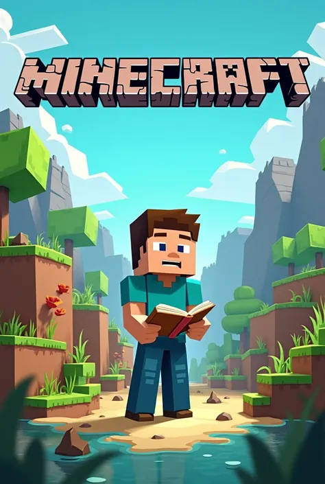 Minecraft cover with text in Spanish: verbal reasoning "1st grade"