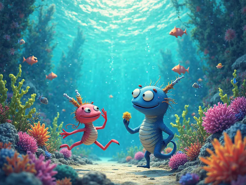 Underwater Cartoon. 2D HD