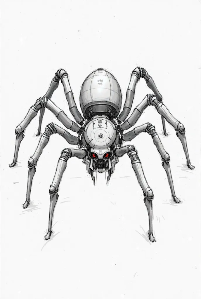 I want a sketch of a front spider with a joint