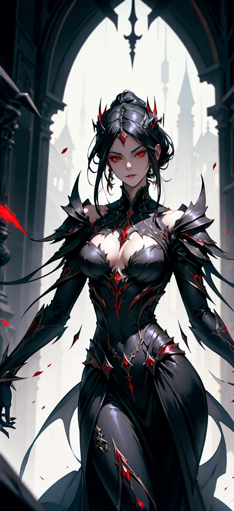 Zanna, a deusa da morte. Zanna possessed an elegant and graceful appearance, her black hair like the darkness of the abyss contrasted with her incandescent red eyes. Vestida com trajes brancos como a neve, she emanated an enigmatic and powerful aura.
