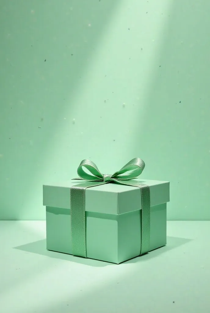 Premium glossy light green giftbox