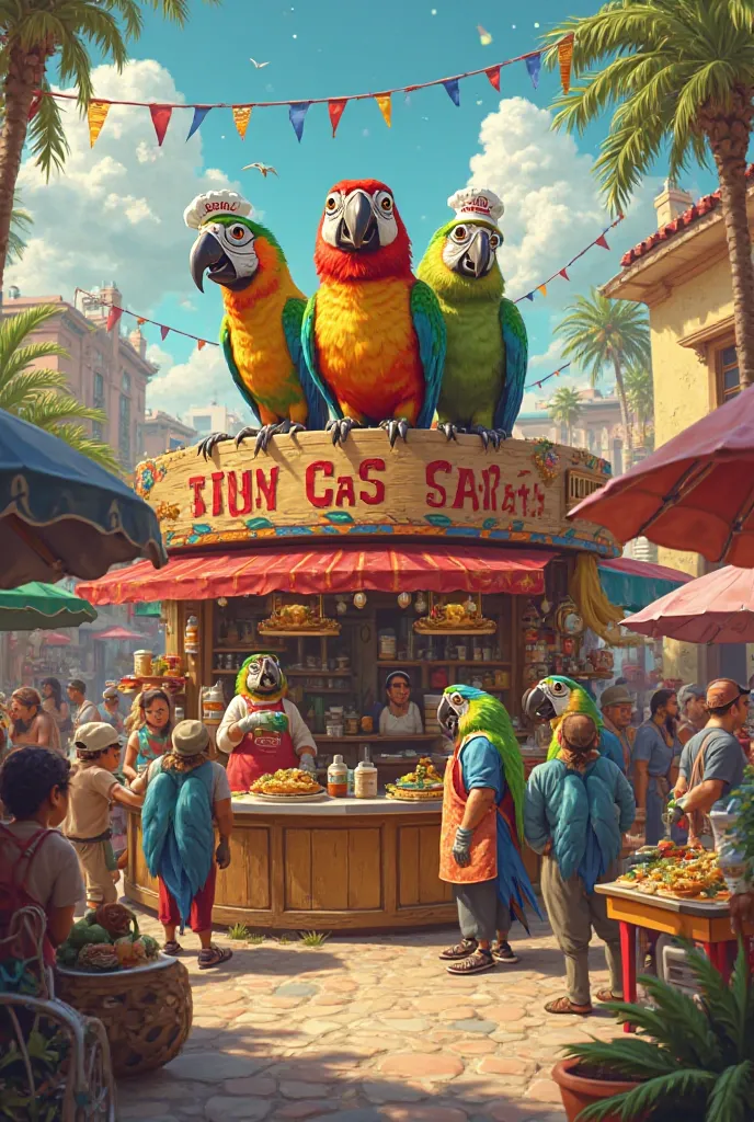 Parrot taco shop