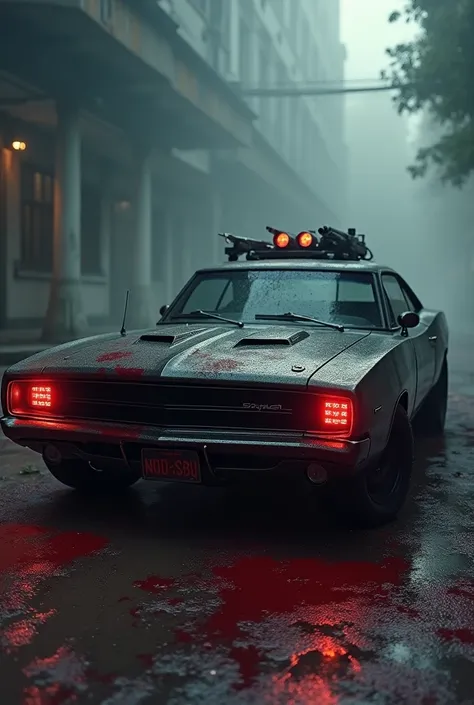  And it's a scary place to imagine a black Dodge Charger 2020 stained with blood and equipped with war weapons