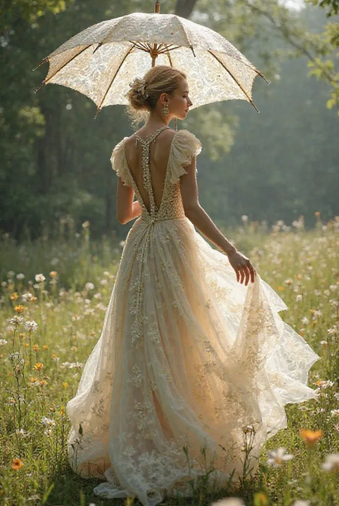 Beautiful umbrella gown