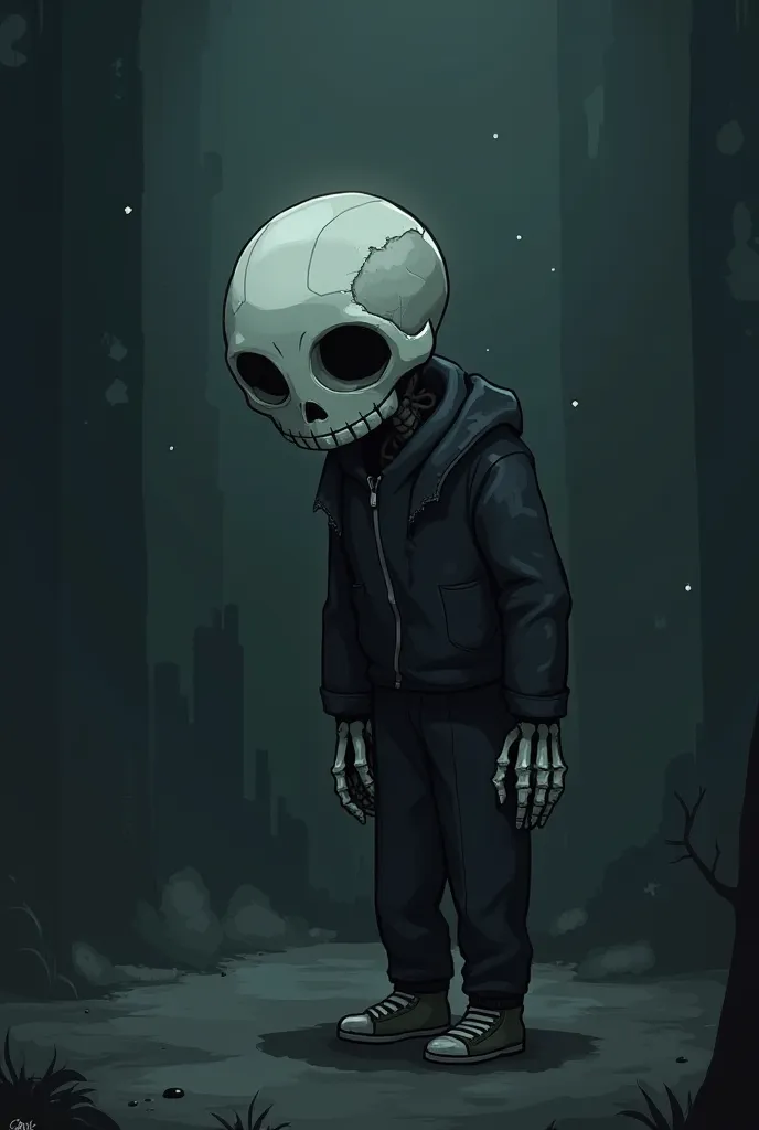 Generate an Undertale 
Sans sad

