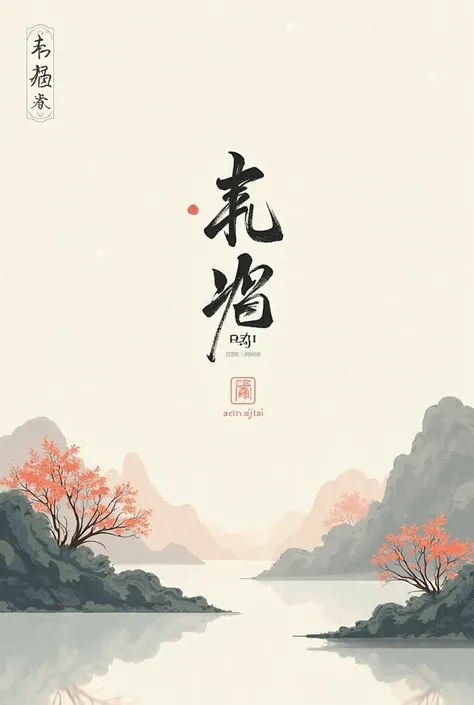 Design a Guoxue style e-commerce image with the Aizi Shop logo