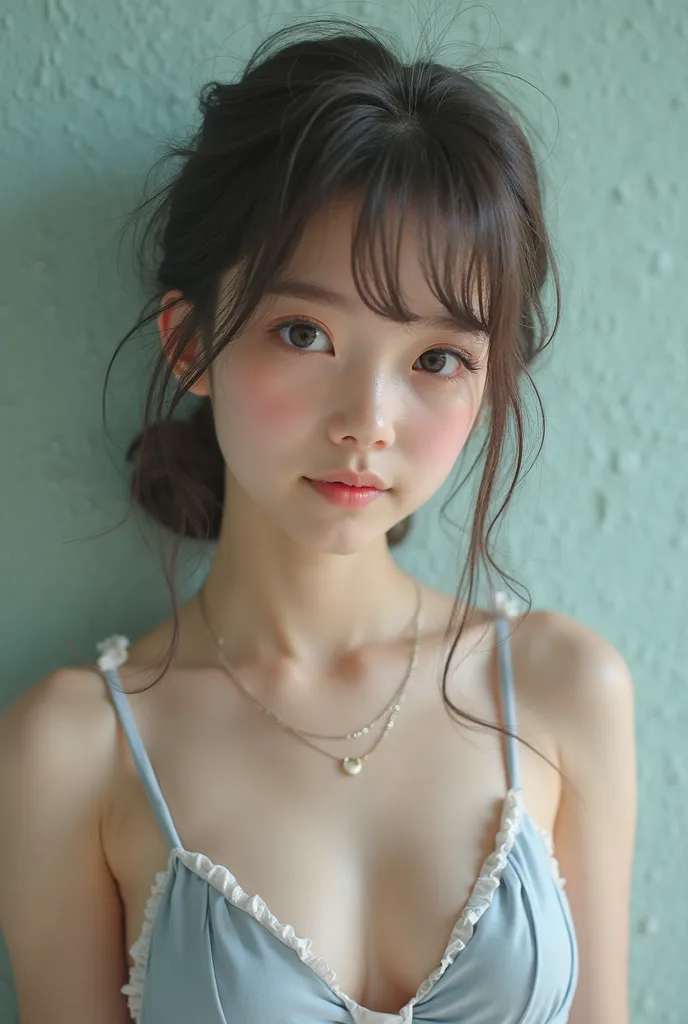    live action，very Lolita，very feminine，Evil free，Age 15，Very petite， slightly ornate ，Very small face， very baby face，very young face ， Raccoon Face ，round face，Light-pigmented white skin ，Very fair，Healing， gentle expression，So ephemeral，That's so cute，...