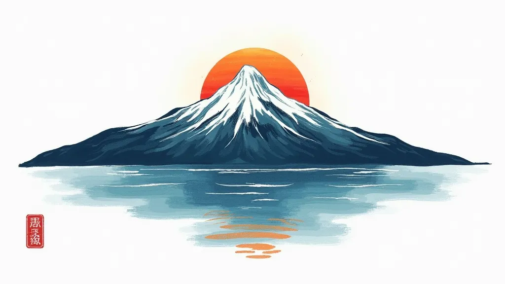 「Mountain」and「sea」, the two words are represented in a calligraphic style，Emphasis，shows the impression of a mountain sea in strokes rendered with，渲染的筆觸描繪Mountainsea的意象，shows the impression of floating