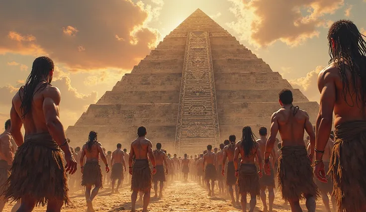 In the Mochica culture, men who lost in combat were taken to the top of the pyramids, where their hearts were offered to the gods to ensure the fertility of the earth and the balance of the cosmos.