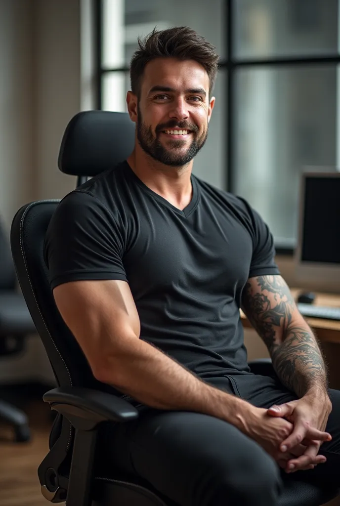 I want him to create a profile photo as realistic as possible, I want you to place slight imperfections on his face to be the most realistic, as close to reality. I want you to create a profile photo for a fitness instructor and nutritionist, The owner of ...