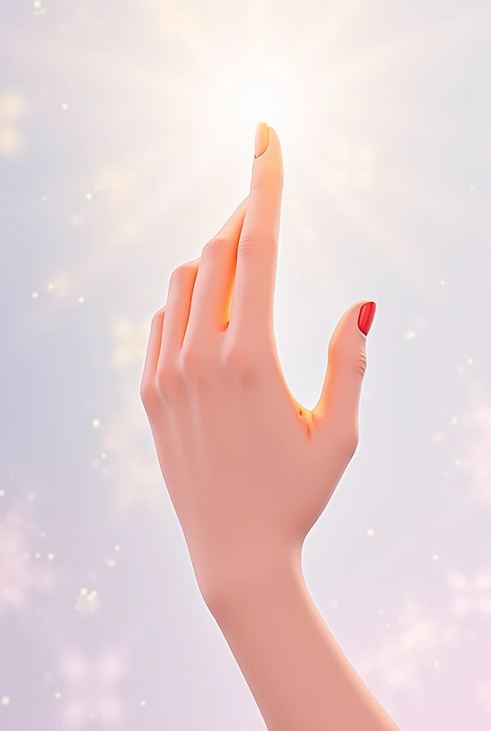 The hand turned upwards from a female anime, And may the nails be short