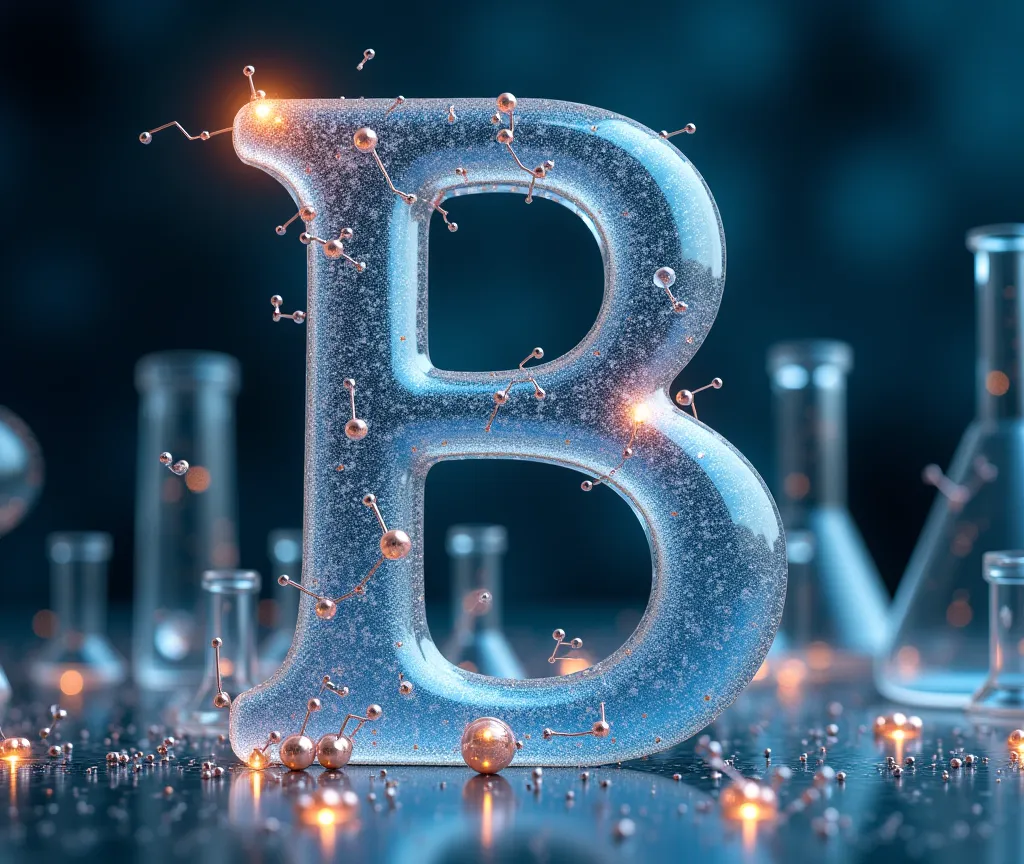 Elegant letter B that has to do with chemistry