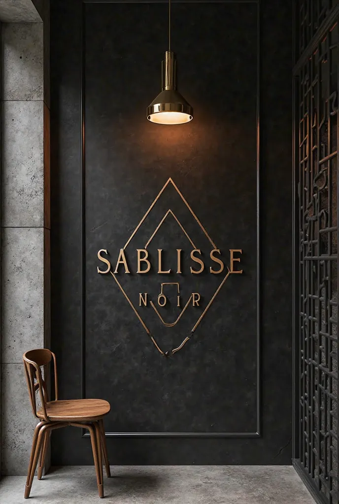 Create a for my creative studio Sablisse Noir that creates Avant Garde films, photography and artisanal foods. It must reflect rich, deep luxury and elegance with an edge but not whimsical or girly 