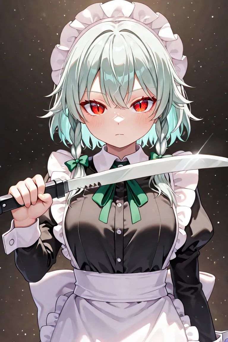 Sakuya Jurokuya(Touhou Project)　knife　 sharp eyes