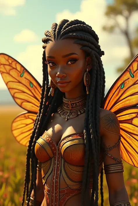 I'm going to start an African cornrows braiding business. I need to create the image of a female bee with braids of this style. I need her to have a personality and look sure of herself