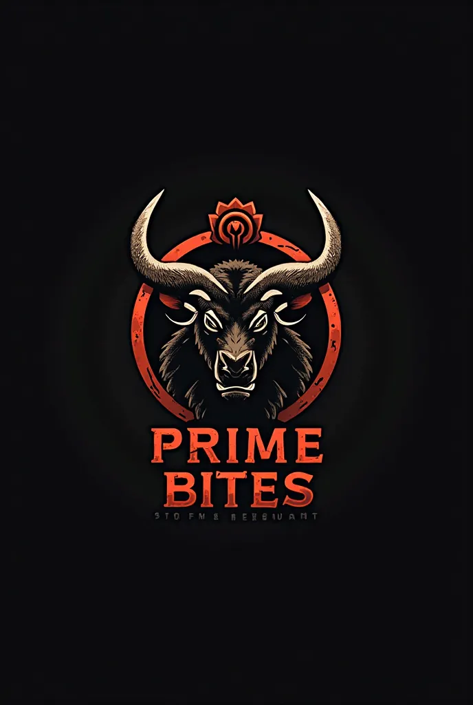 Make a logo restaurant and the name Prime Bites make a creative one 