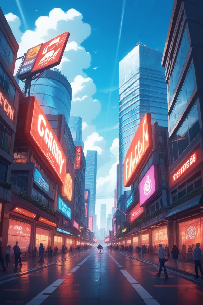 ,The scene begins in a futuristic, landscape with glowing skyscrapers and streets filled with neon lights.
Sonic is running at high speed, dodging obstacles with agile and fun movements. suddenly, a strange portal appears in the sky, releasing rays of blue...