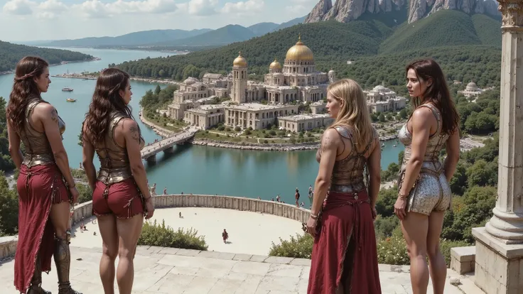 Ancient Greece, Greek Amazons. Only women. The majestic city of Themyscira, the mythical Greek Amazon city. The city is a fortress crossed by a river, with lush gardens and magnificent architecture. The population consists solely of women, most of whom are...