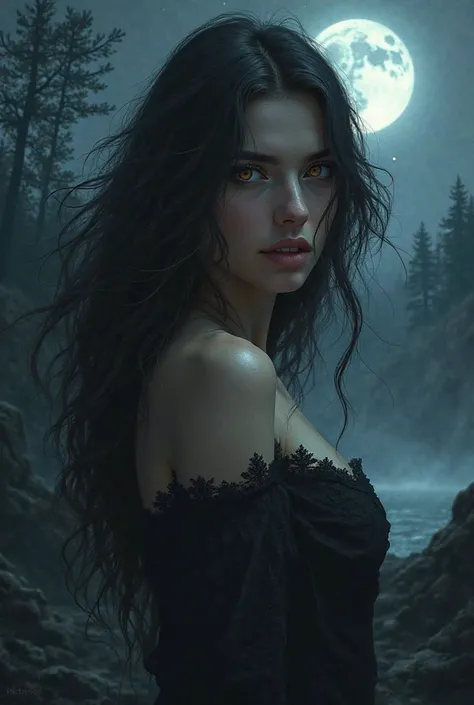 Cover of a werewolf novel that looks human and beautiful woman