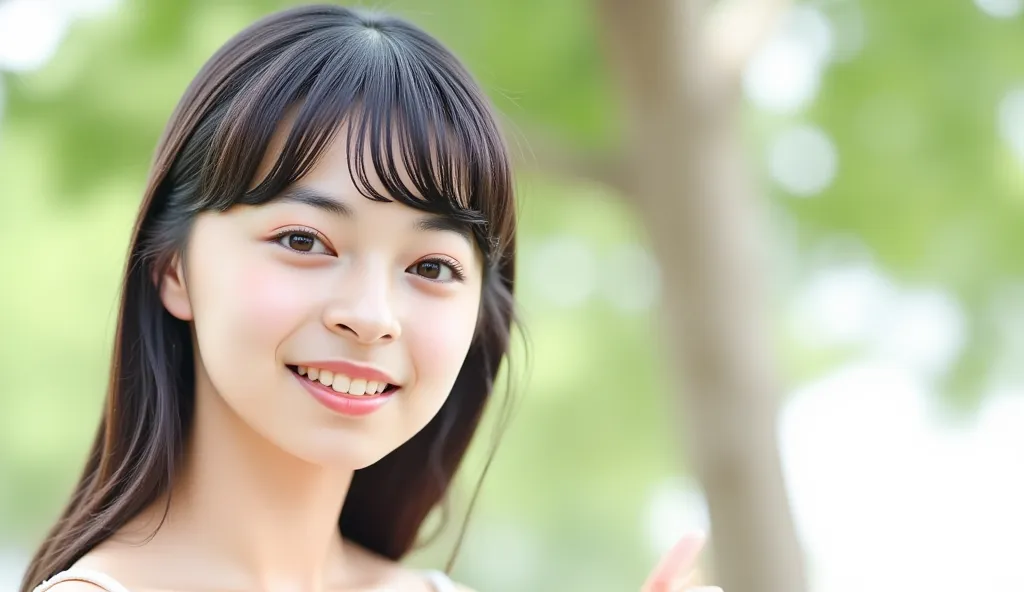   girl、Japanese、 、Natural Light, Bokeh Background