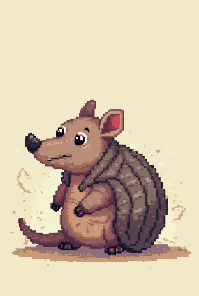 A pixel art of an Armadillo