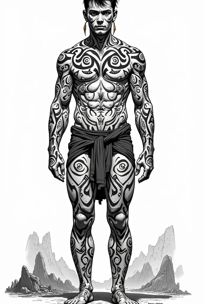 a black and white drawing of a man's body with a Tribe design, Maori, Maori art, Tribe armor, Tribe tattoo, Tribe clothing, Tribe tattoos,  Polynesian , concept  Tattoo Designs , Tribe sleeve left arm,  tattoo stencils , てパエ, Maori ornament,  Tattoo Design...