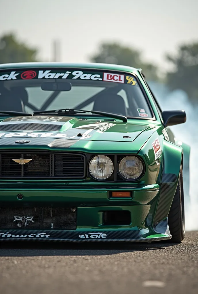 Aston martin v8 virage 1991, clássic car for drifting, fórmula drift Professional car, aston martin virage 1991, drift car, clássic car, dreamer competition, tuned car, v8 twin supercharger exposed engine, aston martin racing green and white carbon fiber l...