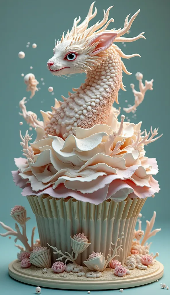 Divine Beast 3D Cupcake、It's on a cute vessel、Sea Creatures
