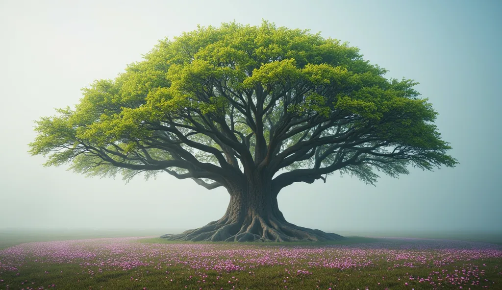 A tree that blooms only once every 1,000 years, forming a perfect heart when it does. 16k resolution 